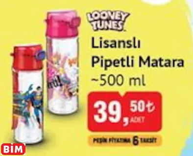 LİSANSLI PİPETLİ MATARA ~500 ML LİSANSLI PİPETLİ MATARA ~500 ML